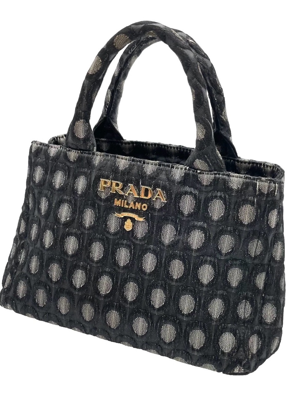Prada Brocade Canapa Mini Tote Bag,